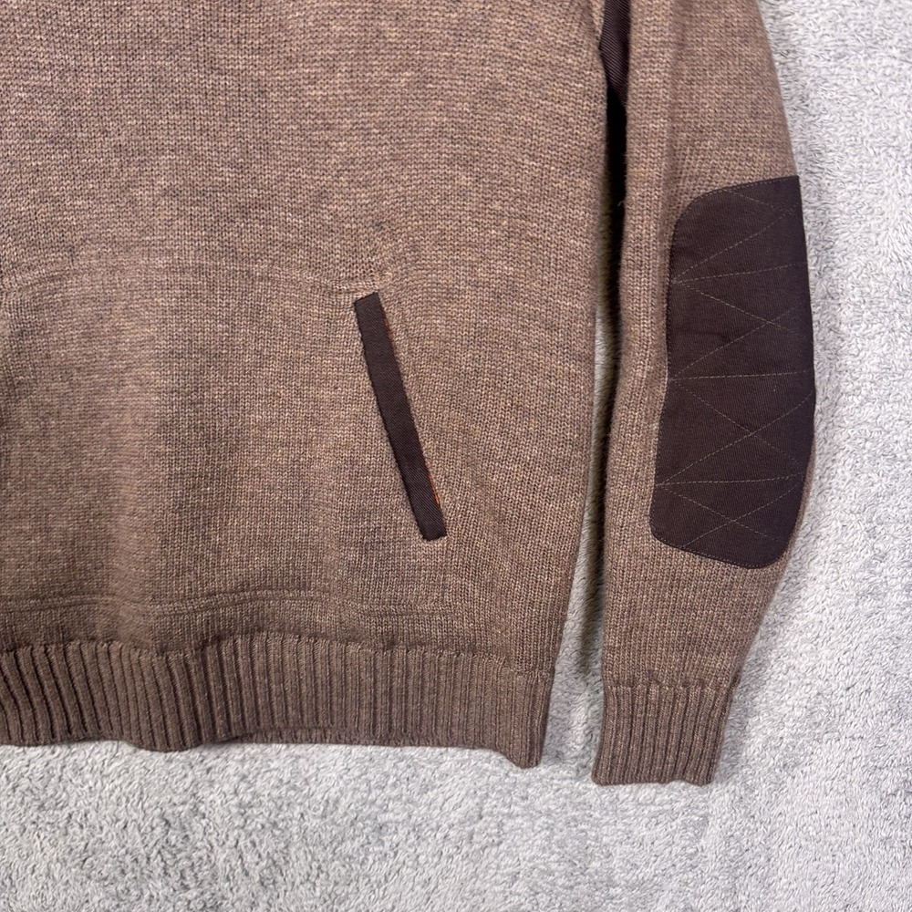 Beretta Sweater Men M Lambs Wool Lined Wind Barrier Shooting Hunting Elbow Patch - Picture 2 of 15